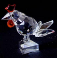 Optic Crystal Rooster Figurine w/ Red Comb
